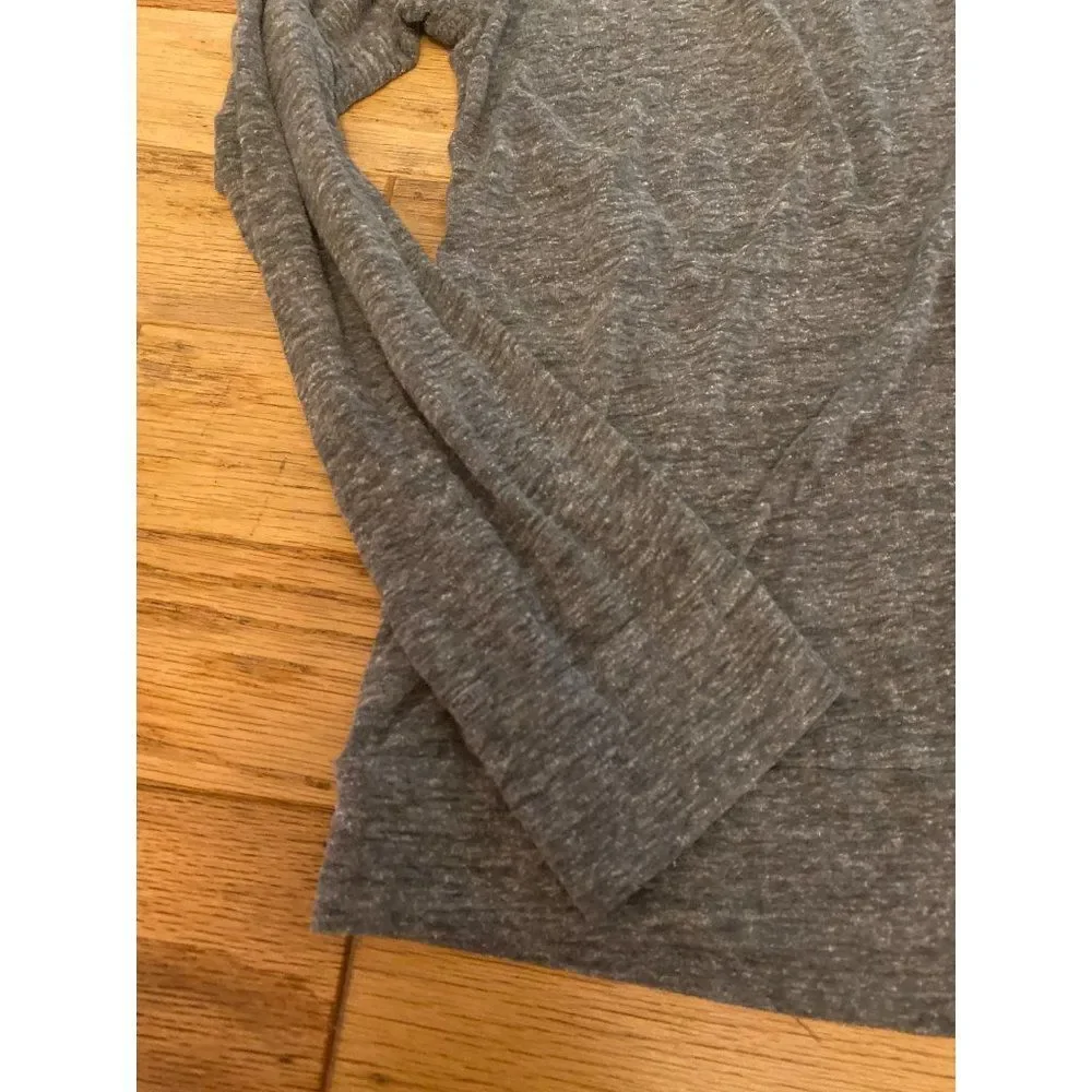 Cynthia Rowley women's casual grey cotton blend mesh shoulders shirt size large - Picture 4 of 9